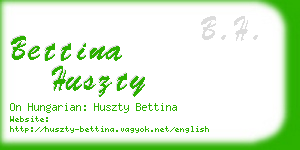 bettina huszty business card